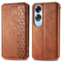 Чехол Deexe Rhombus Wallet для OPPO A60 - Brown: фото 1 из 9