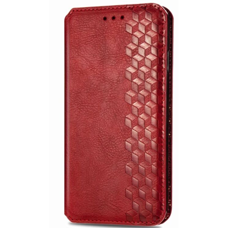 Чохол Deexe Rhombus Wallet для OPPO A78 - Red: фото 5 з 10