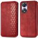Чохол Deexe Rhombus Wallet для OPPO A78 - Red (336647R). Фото 1 з 10