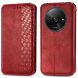 Чехол Deexe Rhombus Wallet для Xiaomi Redmi A3 - Red (349259R). Фото 1 из 10