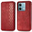 Чехол Deexe Rhombus Wallet для Xiaomi Redmi Note 13 5G - Red (341283R)