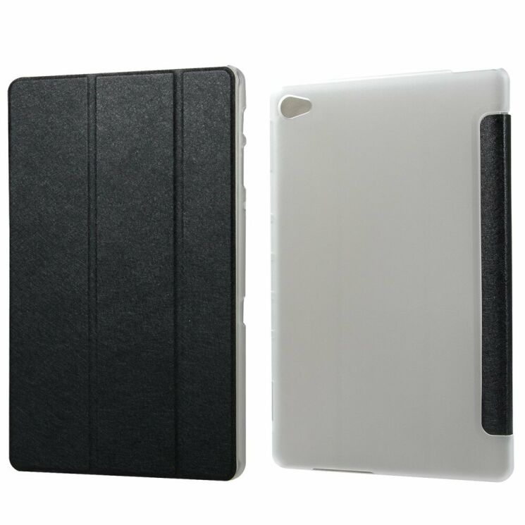 Чехол Deexe Silk Texture для Huawei MediaPad M5 Lite 10 - Black: фото 1 из 3