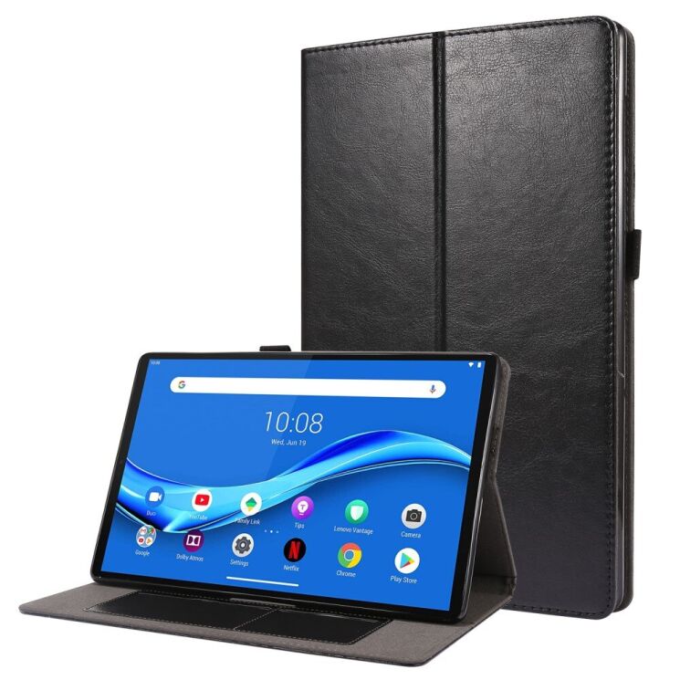 Чехол Deexe Stand Case для Lenovo Tab M10 Plus 1/2 Gen (TB-X606) - Black: фото 1 из 8