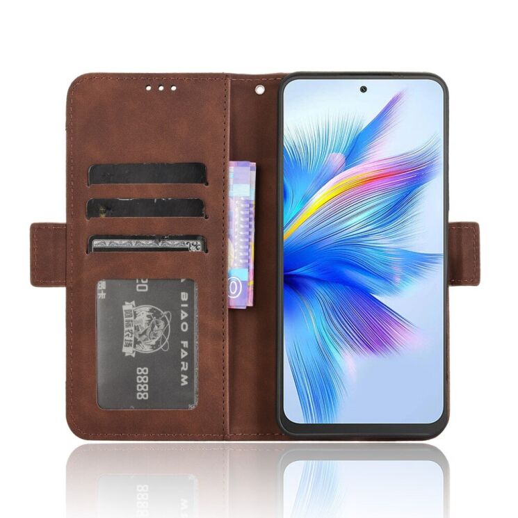 Чохол Deexe Wallet Stand для Blackview Shark 9 - Brown: фото 4 з 7