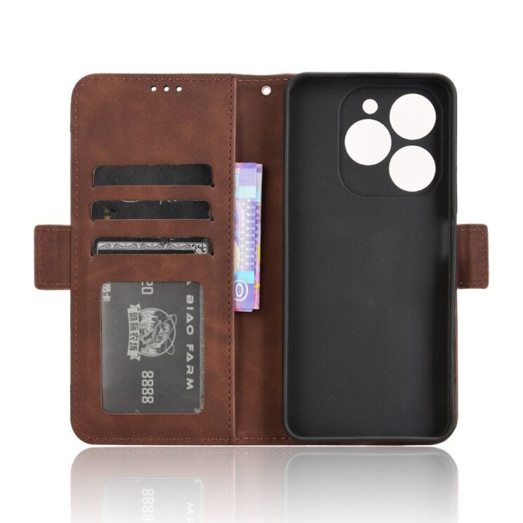 Чохол Deexe Wallet Stand для Blackview Shark 9 - Brown: фото 3 з 7
