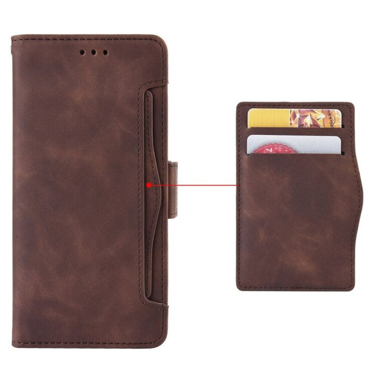 Чохол Deexe Wallet Stand для Blackview Shark 9 - Brown: фото 6 з 7