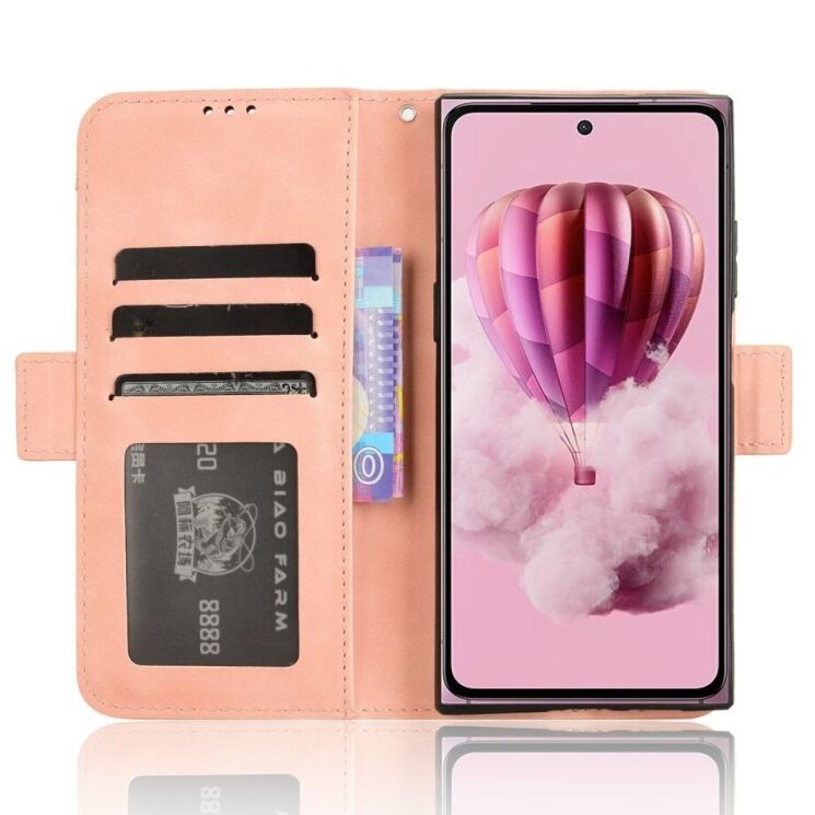 Чехол Deexe Wallet Stand для HMD Skyline - Pink: фото 3 из 8