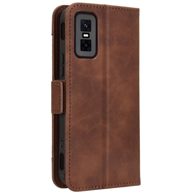 Чехол Deexe Wallet Stand для Infinix GT 30 Pro - Brown: фото 7 из 15