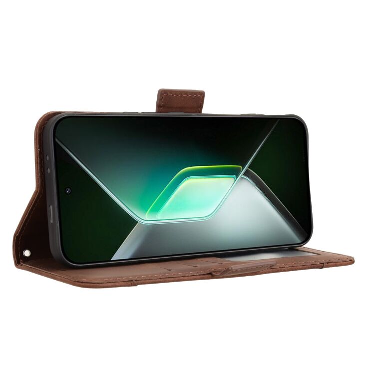 Чехол Deexe Wallet Stand для Infinix GT 30 Pro - Brown: фото 6 из 15