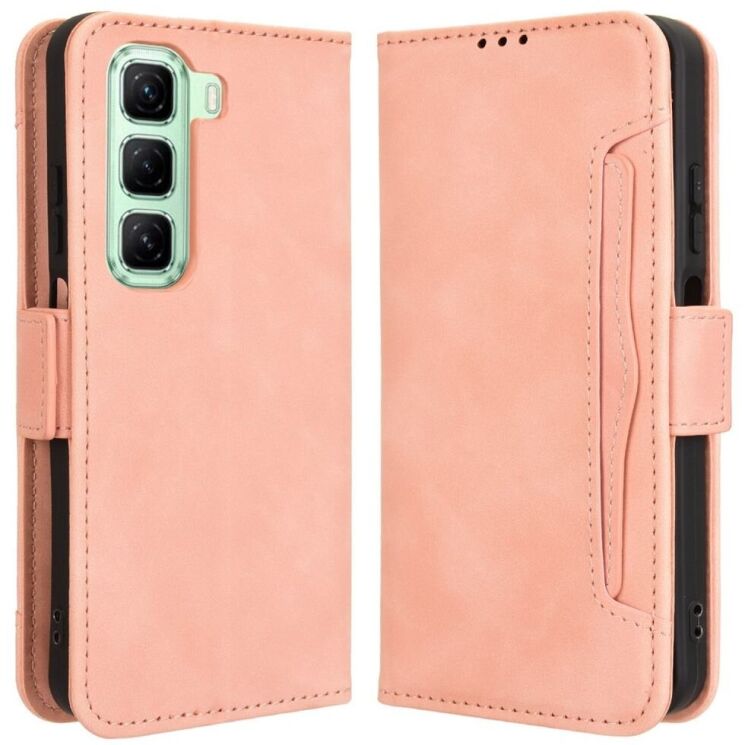 Чехол Deexe Wallet Stand для Infinix Hot 50 - Pink: фото 1 из 8