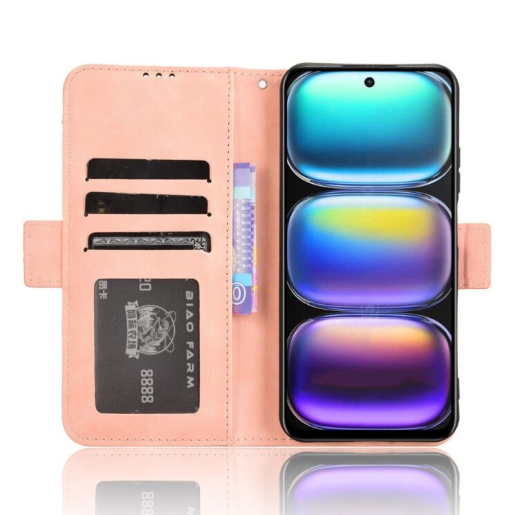 Чехол Deexe Wallet Stand для Infinix Hot 50 - Pink: фото 2 из 8