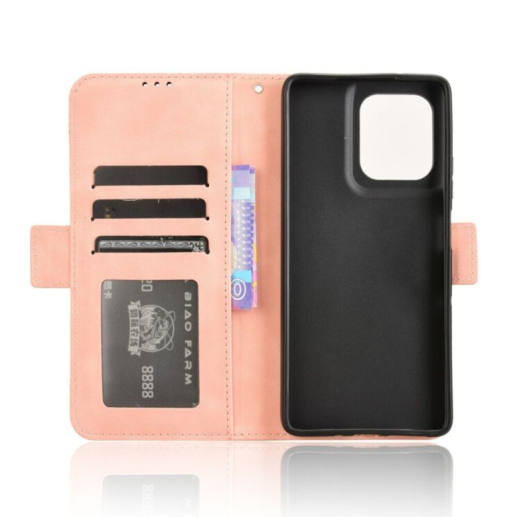 Чехол Deexe Wallet Stand для Motorola Moto G75 - Pink: фото 5 из 8