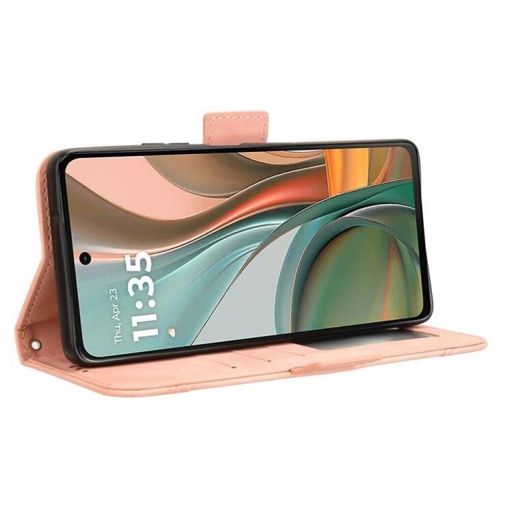 Чехол Deexe Wallet Stand для Motorola Moto G75 - Pink: фото 4 из 8