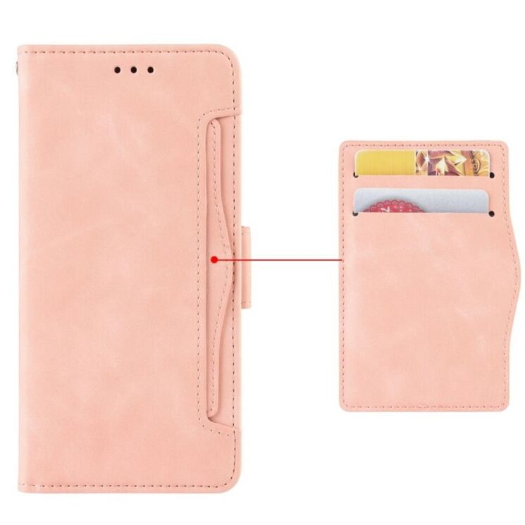 Чехол Deexe Wallet Stand для Motorola Moto G75 - Pink: фото 6 из 8
