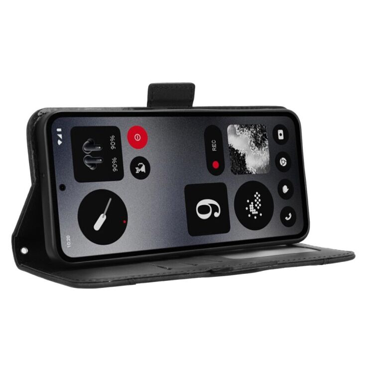 Чохол Deexe Wallet Stand для Nothing CMF Phone 1 - Black: фото 4 з 7