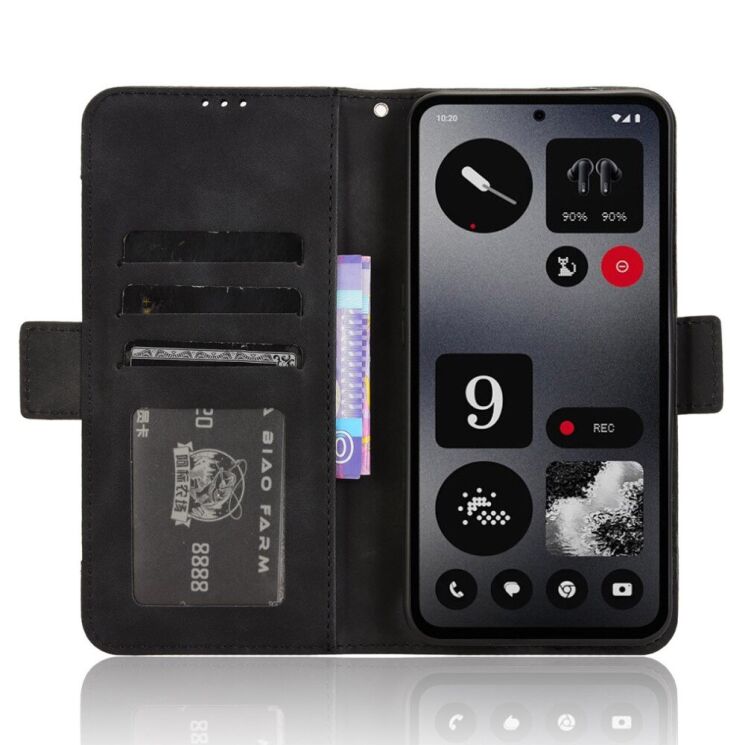 Чохол Deexe Wallet Stand для Nothing CMF Phone 1 - Black: фото 3 з 7