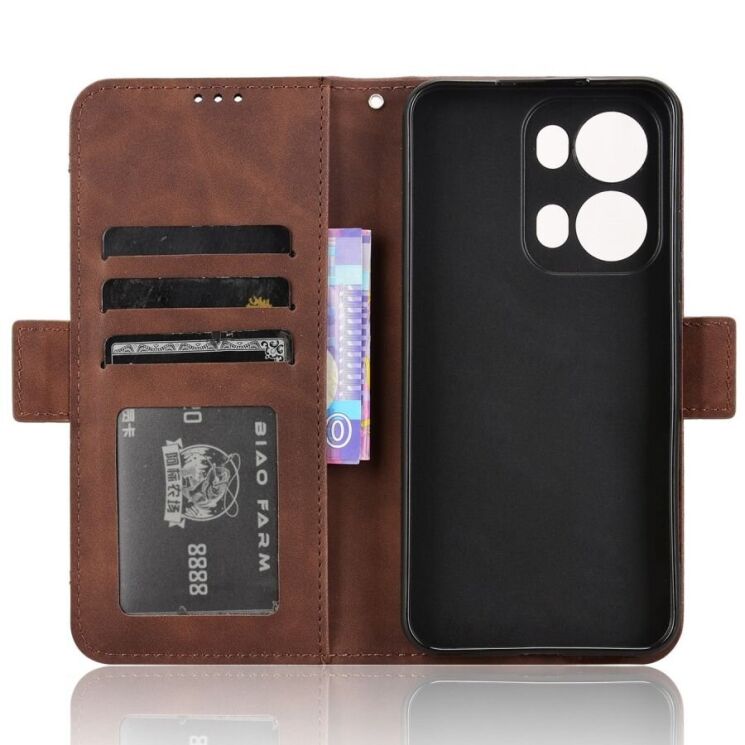 Чехол Deexe Wallet Stand для OPPO Reno 13 Pro 5G - Brown: фото 5 из 7