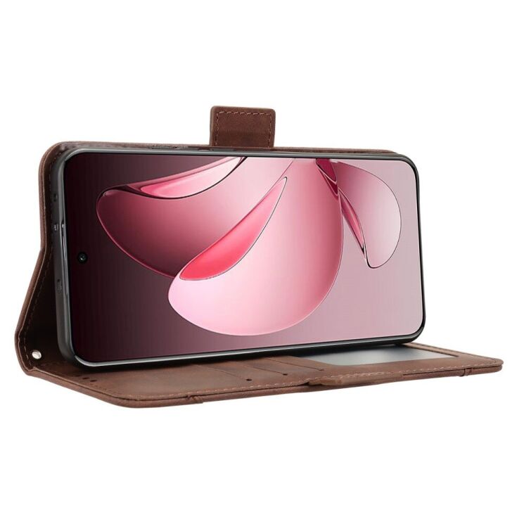 Чехол Deexe Wallet Stand для OPPO Reno 13 Pro 5G - Brown: фото 4 из 7