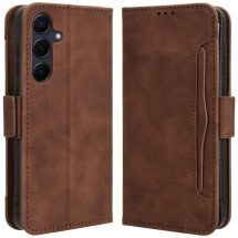 Чехол Deexe Wallet Stand для Samsung Galaxy A55 (A556) - Brown: фото 1 из 7