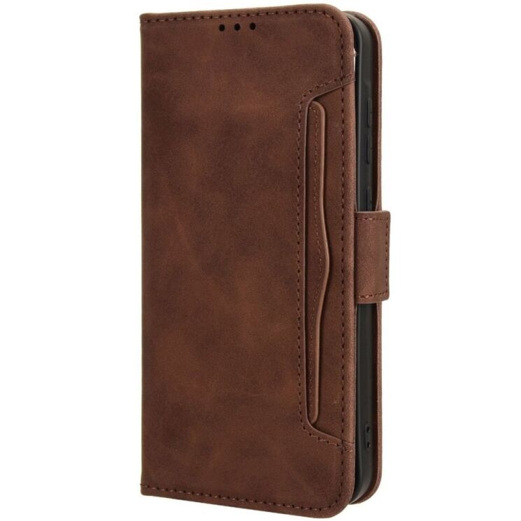 Чехол Deexe Wallet Stand для Samsung Galaxy A55 (A556) - Brown: фото 6 из 7
