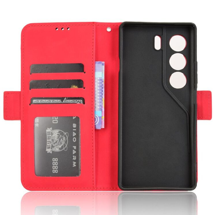 Чехол Deexe Wallet Stand для TECNO Camon 40 (CM5) - Red: фото 4 из 7