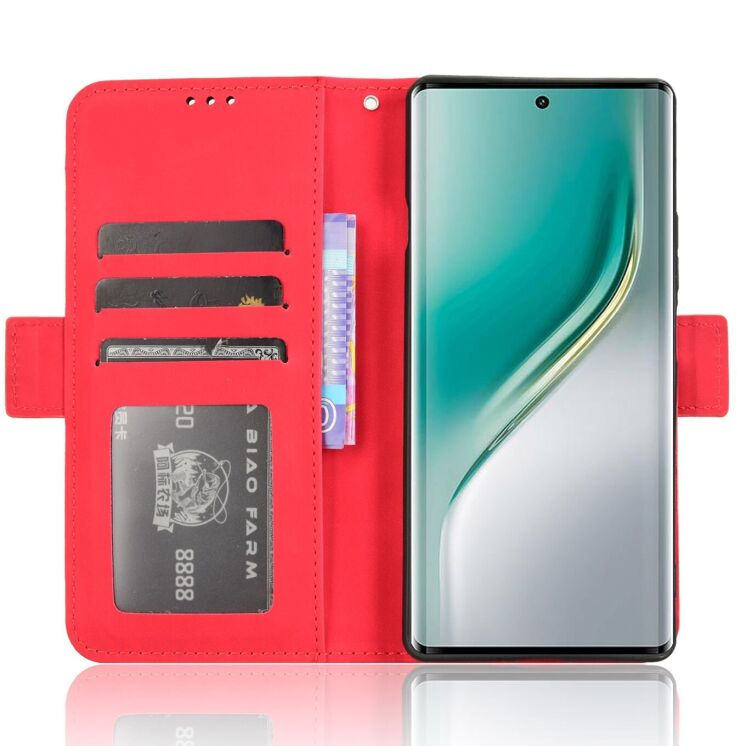 Чехол Deexe Wallet Stand для TECNO Camon 40 (CM5) - Red: фото 2 из 7