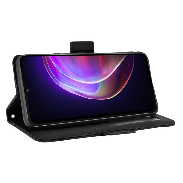 Чехол Deexe Wallet Stand для VIVO V21 - Black: фото 4 из 12