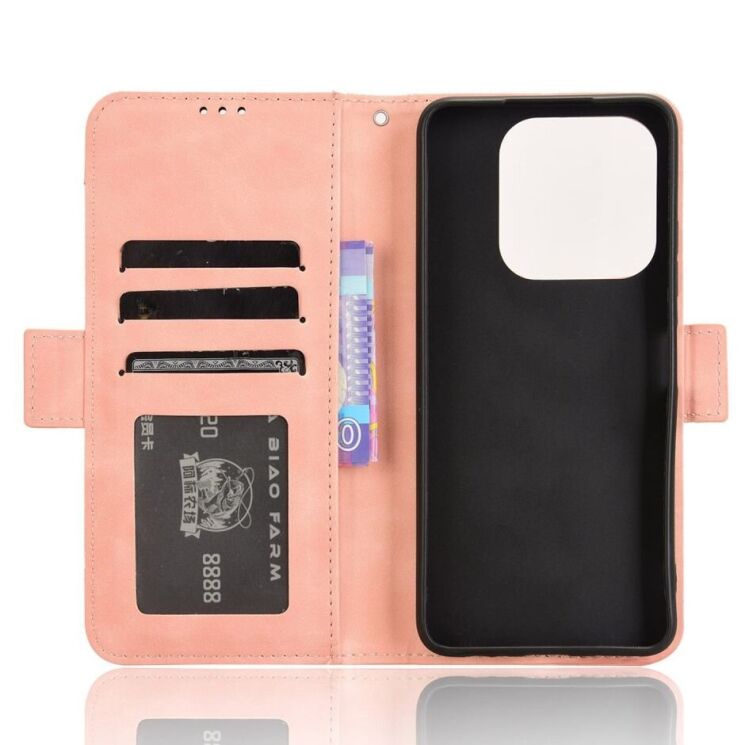 Чехол Deexe Wallet Stand для ZTE Nubia V60 Design - Pink: фото 4 из 8