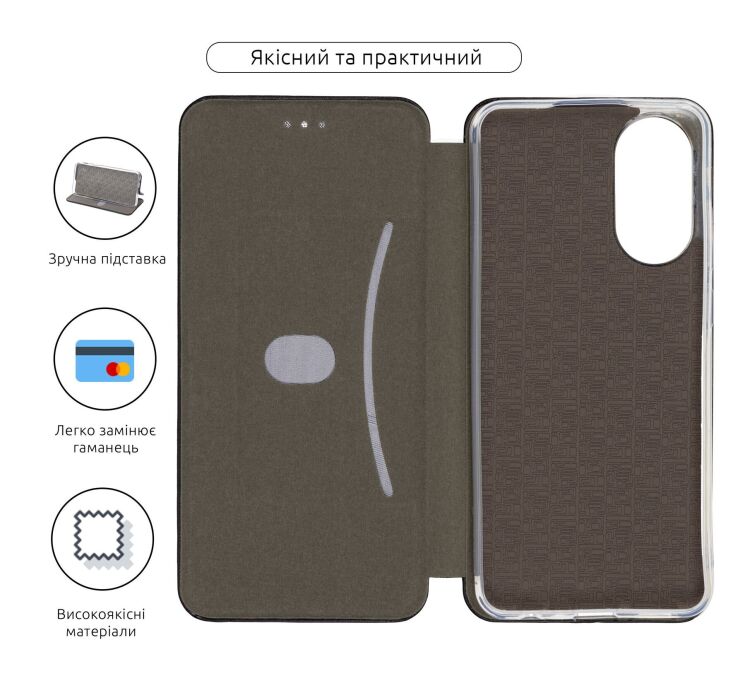 Чехол-книжка ArmorStandart G-Case для OPPO A78 - Black: фото 3 из 3