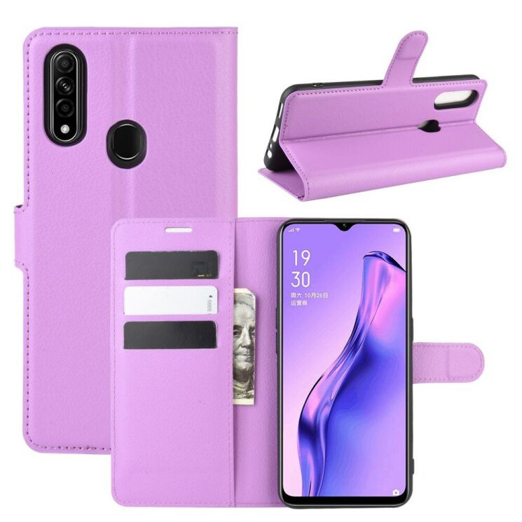 Классический чехол-книжка Deexe Book Type для OPPO A31 - Purple: фото 1 из 6