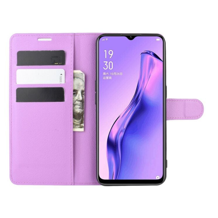Классический чехол-книжка Deexe Book Type для OPPO A31 - Purple: фото 4 из 6