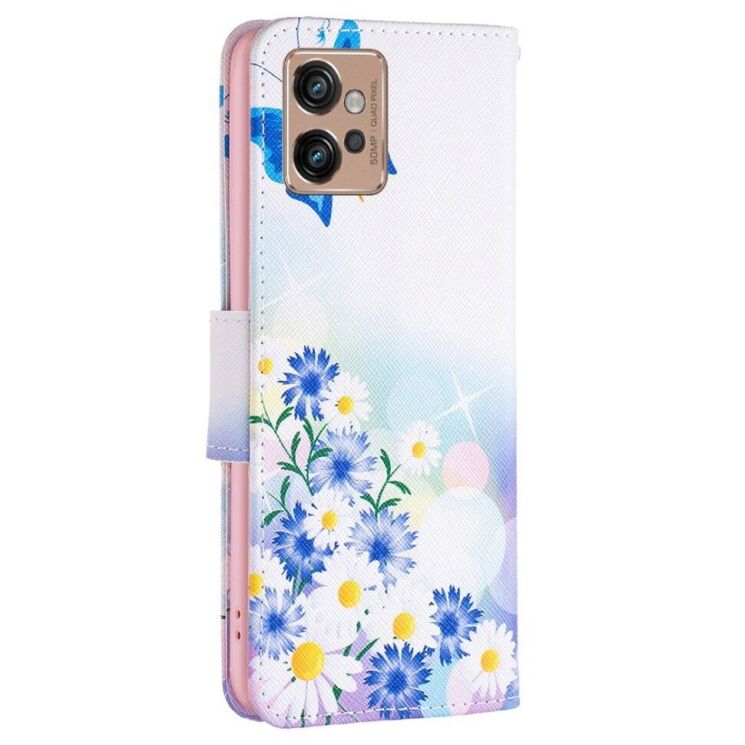 Чехол-книжка Deexe Color Wallet для Motorola Moto G32 - Butterfly and Flowers: фото 3 из 7