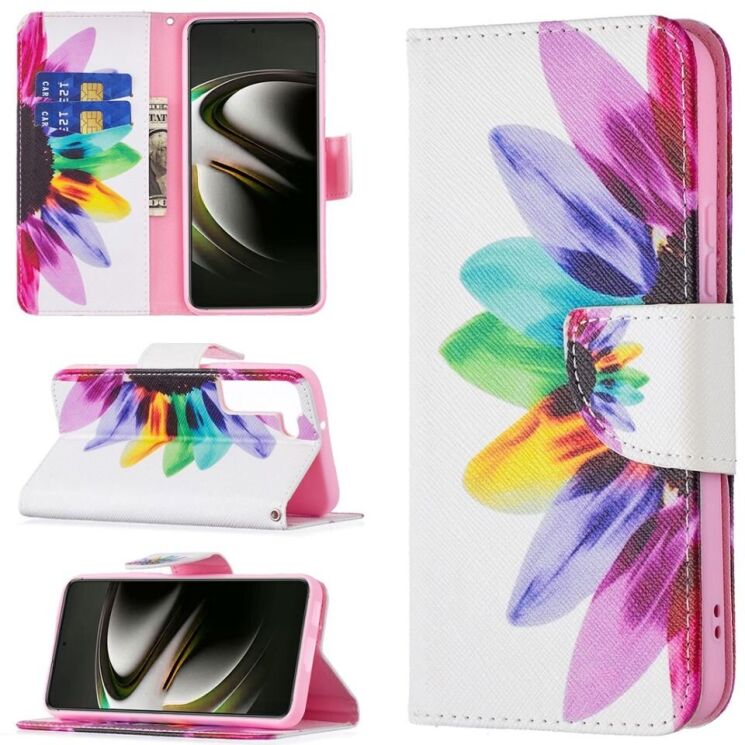 Чехол-книжка Deexe Color Wallet для Samsung Galaxy S22 (S901) - Sunflower: фото 6 из 8