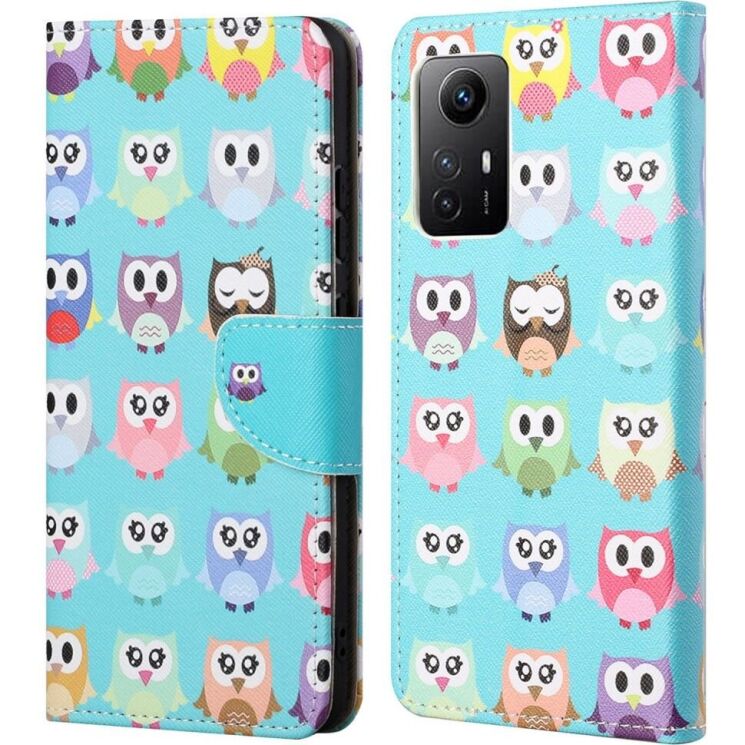 Чехол-книжка Deexe Color Wallet для Xiaomi Redmi Note 12S - Owls: фото 1 из 6