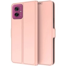 Чехол-книжка Deexe Faro Wallet для Motorola Moto G55 - Rose Gold: фото 1 из 7