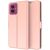 Чохол-книжка Deexe Faro Wallet для Motorola Moto G55 - Rose Gold: фото 1 з 7