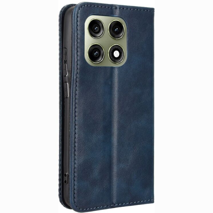 Чохол-книжка Deexe Retro Style для Motorola Edge 70 Pro - Blue: фото 8 з 19