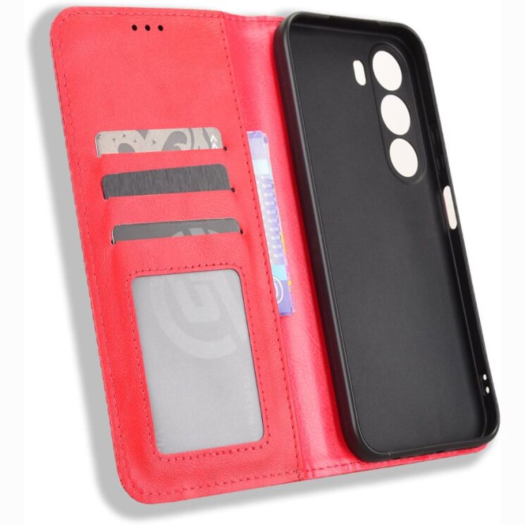 Чохол-книжка Deexe Retro Style для Realme C100i - Red: фото 5 з 19
