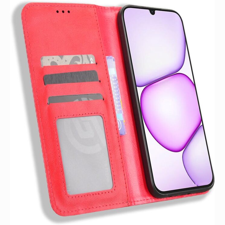Чохол-книжка Deexe Retro Style для Realme C100i - Red: фото 6 з 19