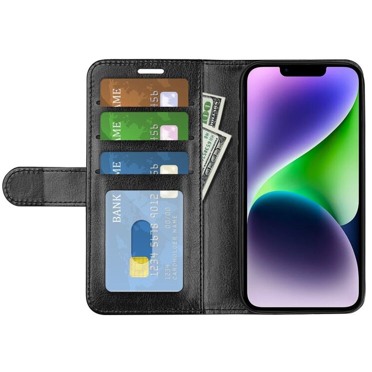 Чехол-книжка Deexe Wallet Style для Apple iPhone 15 - Black: фото 2 из 11