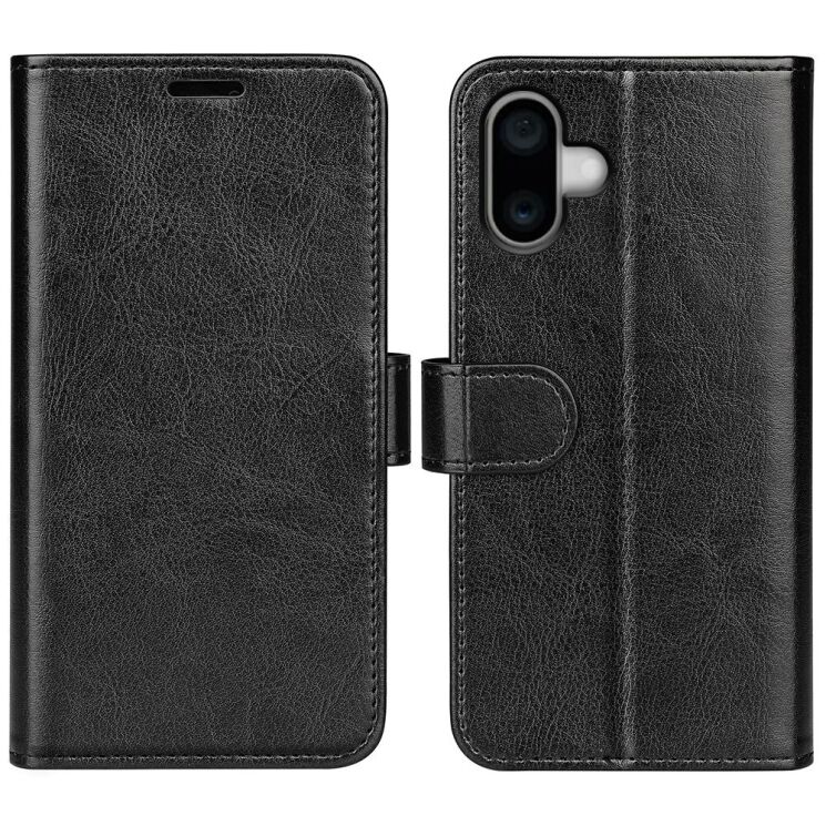 Чехол-книжка Deexe Wallet Style для Apple iPhone 16 Plus - Black: фото 1 из 7