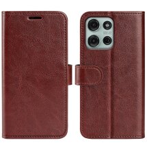 Чехол-книжка Deexe Wallet Style для Motorola Moto G75 - Brown: фото 1 из 8