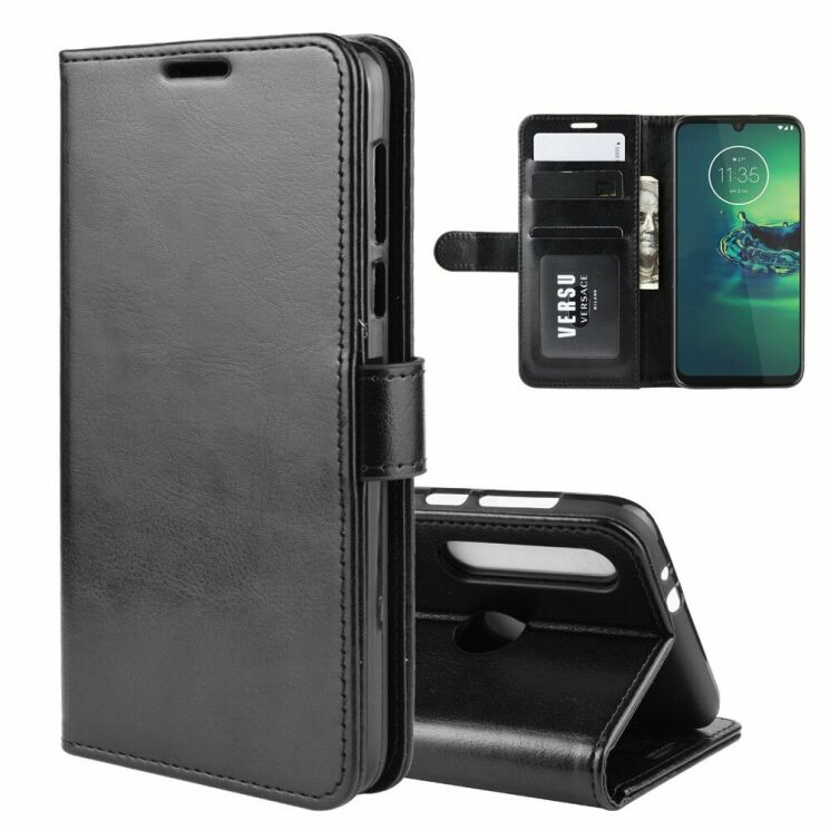 Чехол-книжка Deexe Wallet Style для Motorola Moto G8 Plus (XT2019) - Black: фото 8 из 8
