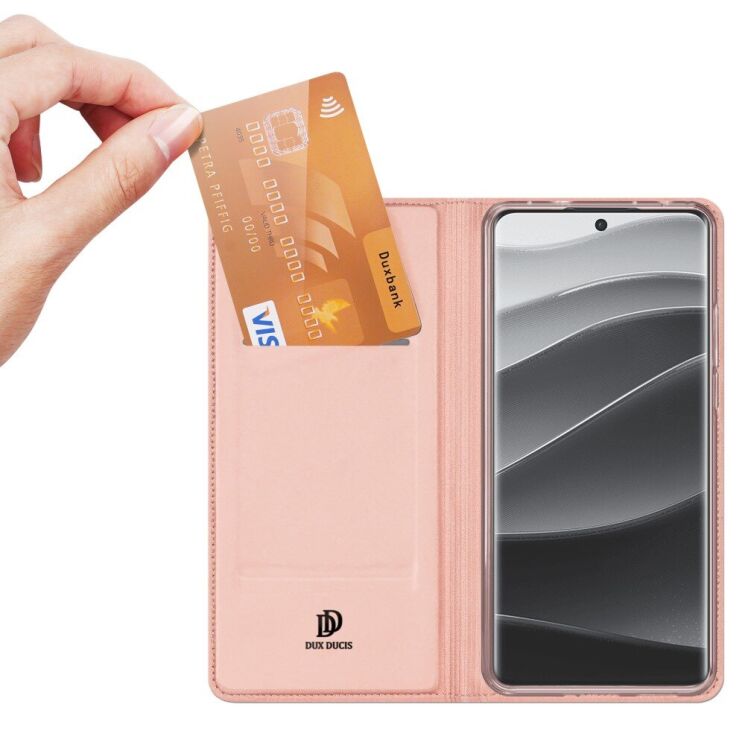 Чохол-книжка DUX DUCIS Skin Pro для Xiaomi Redmi Note 14 Pro 5G / Poco X7 - Pink: фото 5 з 9