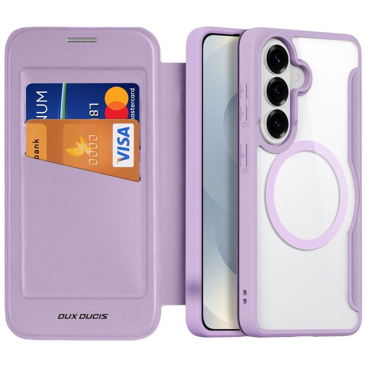 Чехол-книжка DUX DUCIS Skin X Pro Magnetic для Samsung Galaxy S26 Plus - Purple: фото 2 из 13