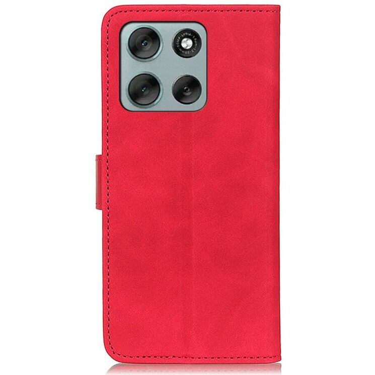 Чехол-книжка KHAZNEH Retro Wallet для Motorola Moto G56 - Red: фото 4 из 7