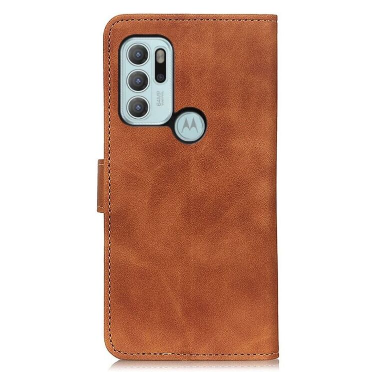 Чехол-книжка KHAZNEH Retro Wallet для Motorola Moto G60s - Brown: фото 3 из 8