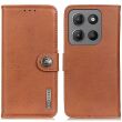 Чехол-книжка KHAZNEH Wallet Cover для Motorola Moto G15 / Moto G05 - Brown (372605Z)