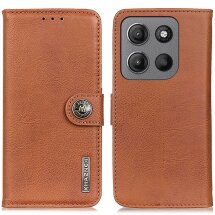 Чехол-книжка KHAZNEH Wallet Cover для Motorola Moto G15 / Moto G05 - Brown: фото 1 из 7
