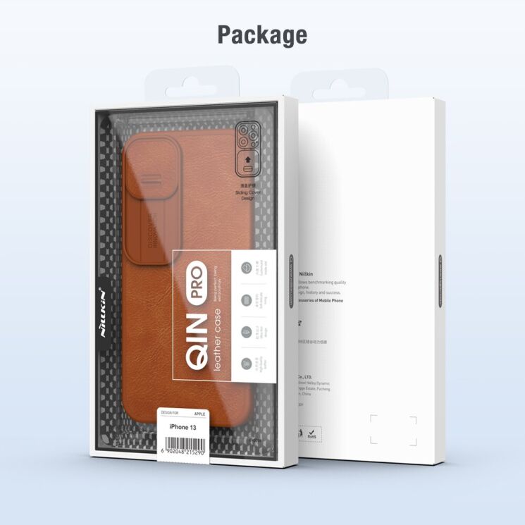 Чехол-книжка NILLKIN Qin Pro для Apple iPhone 13 - Black: фото 16 из 16